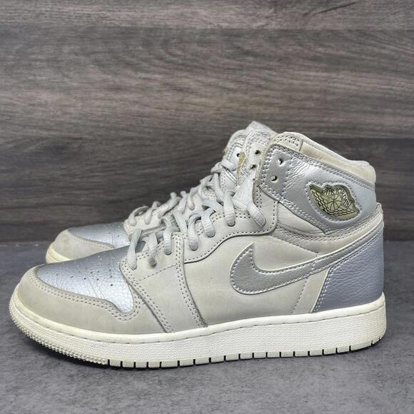 Jordan Other - Air Jordan 1 Shoes Kids Size 6Y GS Co JP Metallic Silver Tokyo 575441-029